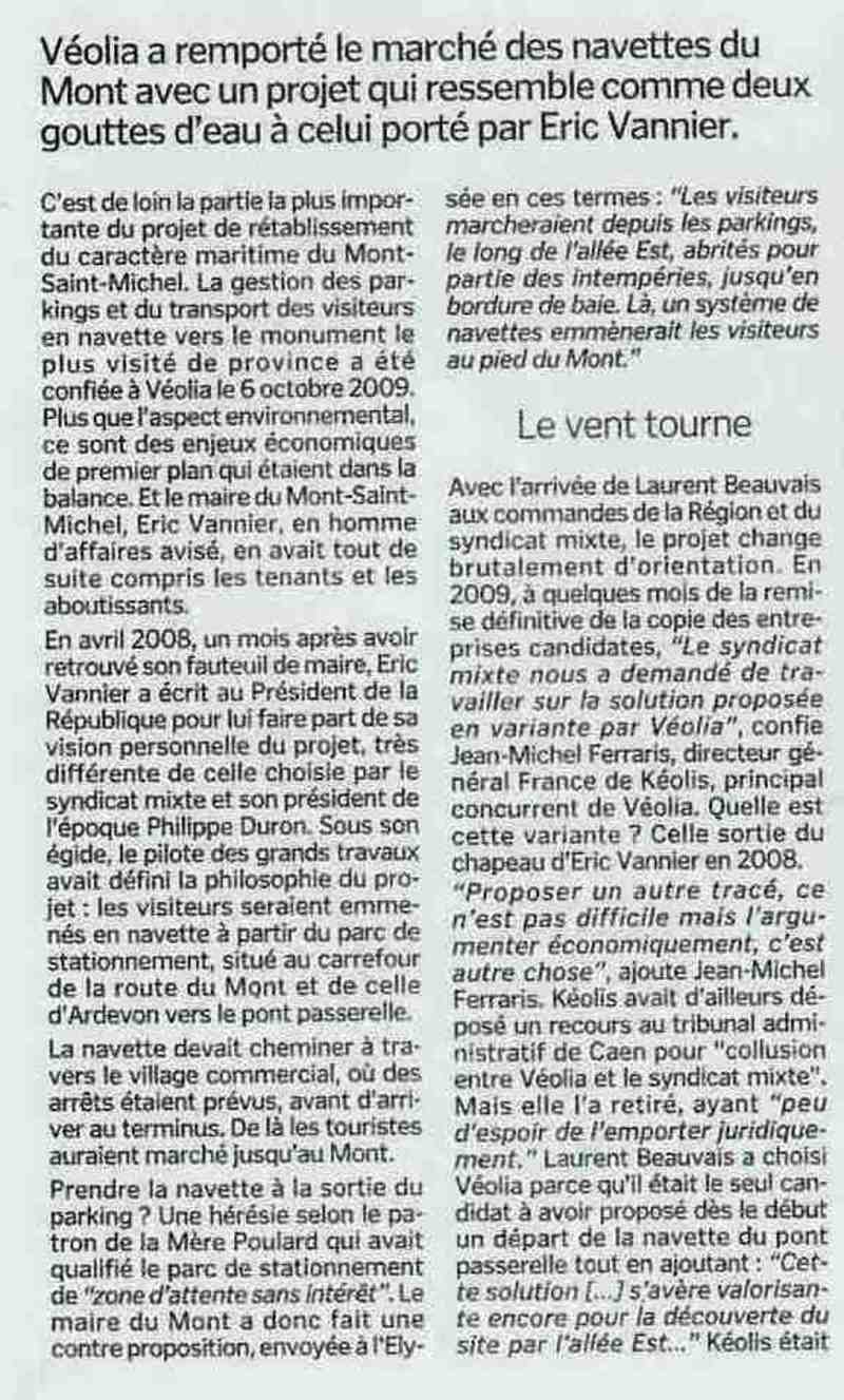 ARTICLE DE LA MANCHE LIBRE